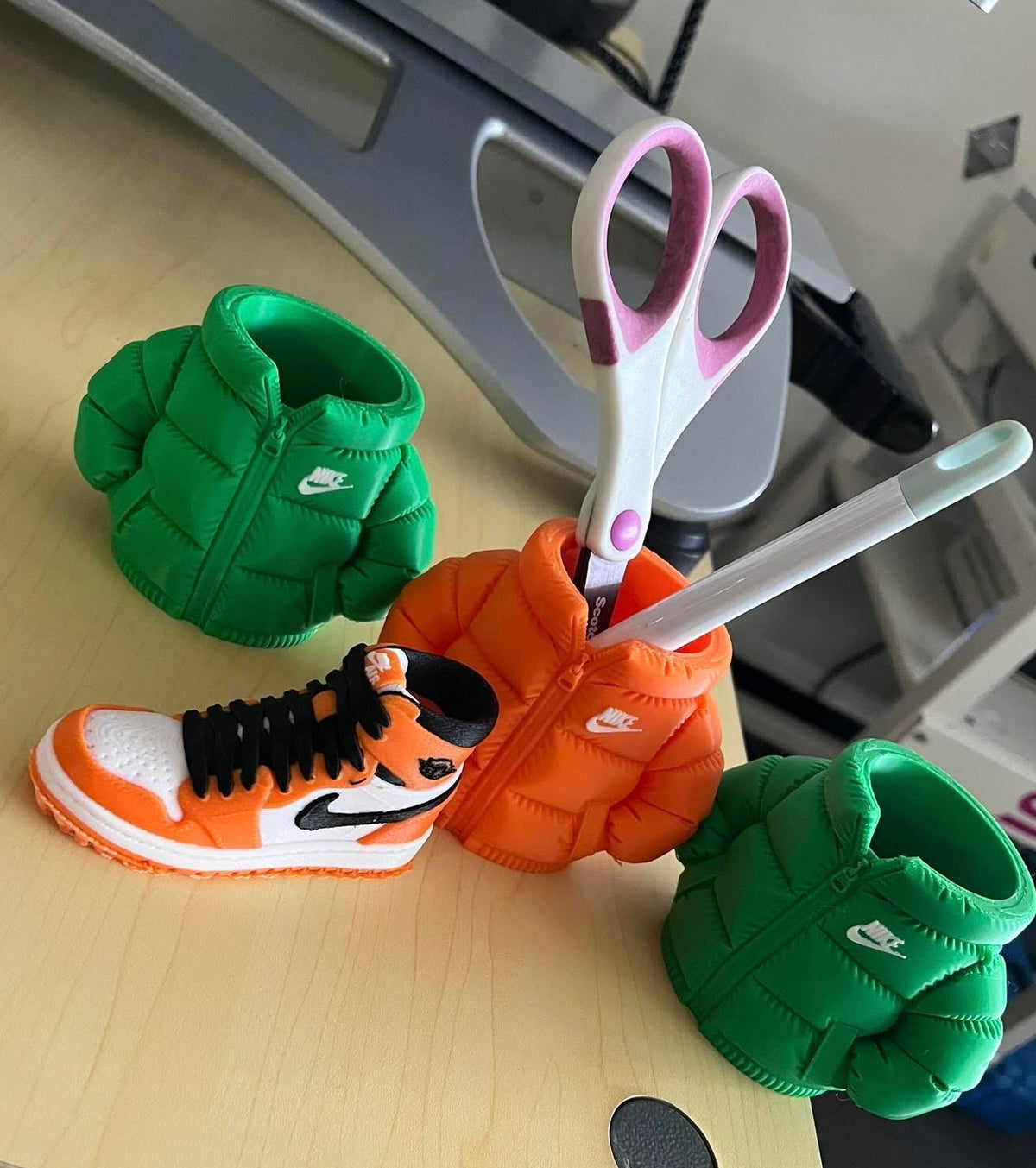 Mini Puffer Jacket Pen Holder