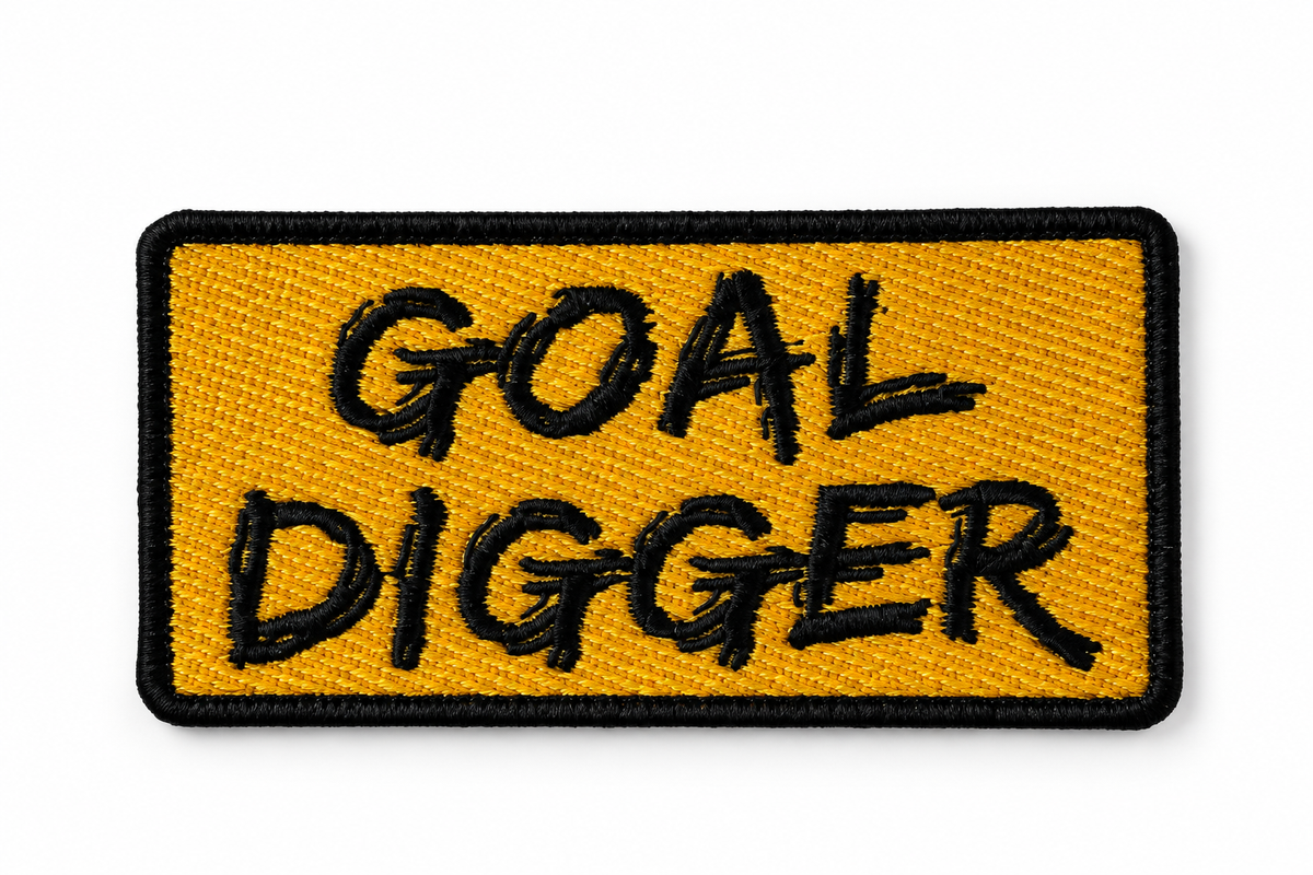 Goal Digger Embroidered Patch – Gold & Black