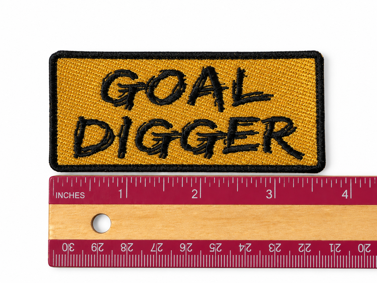 Goal Digger Embroidered Patch – Gold & Black