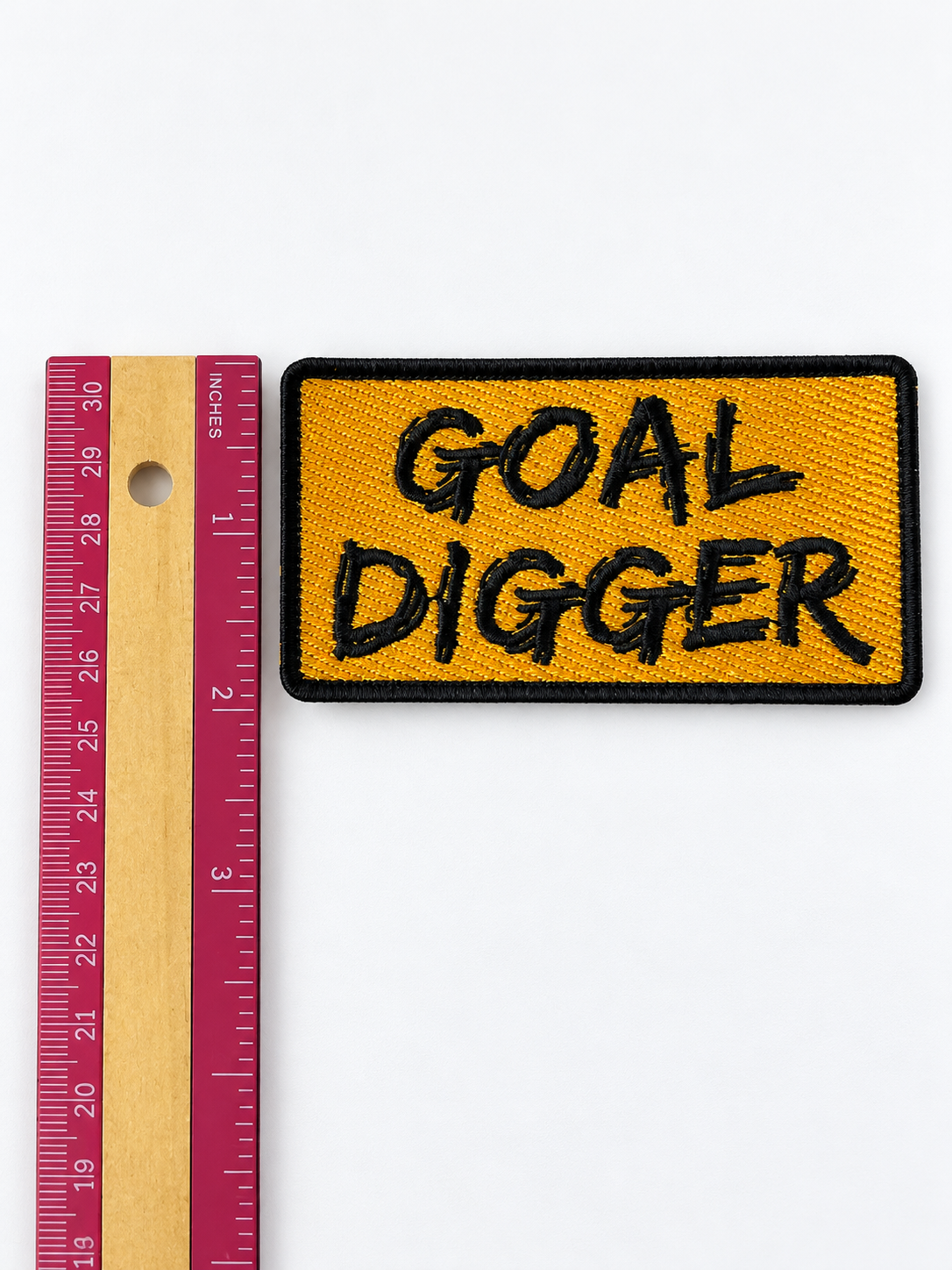 Goal Digger Embroidered Patch – Gold & Black