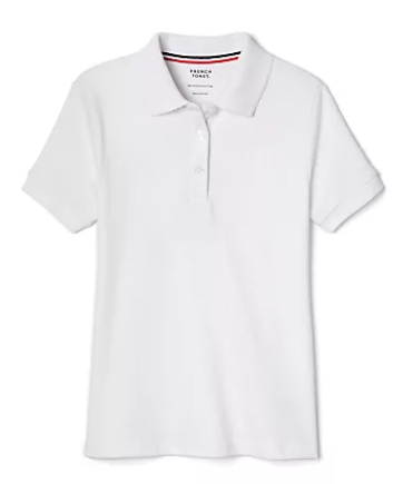 White Girls Short Sleeve Piqué Polo Shirt